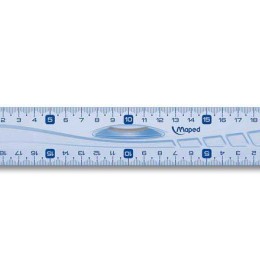 1 Règle de bureau double en plastique ECO - 20 cm