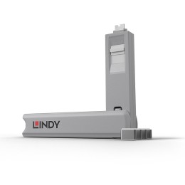 LINDY USB Type C Port Blocker Key - Pack of 4 Blockers White