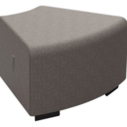 1 POUF ANGULAIRE HIZIA 1 PLACE GRIS MONTÉ