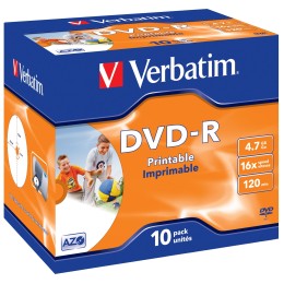 Verbatim 43521 DVD vierge 4,7 Go DVD-R 10 pièce(s)