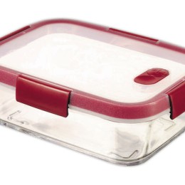 1 Boite alimentaire en verre rectangle 0,9L CURVER rouge