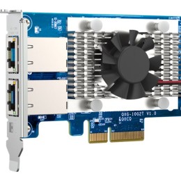 QNAP Dual-port BASET 10GbE network expansion card low-profile form factor PCIe Gen3 x4 Aquantia AQC107