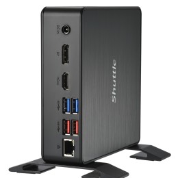 Shuttle XPC nano NC40U7 - Barebone - mini PC 1 x Core i7 1255U / jusqu'à 4.7 GHz - RAM 0 Go - UHD Graphics 620 - Gigabit Ethernet - noir