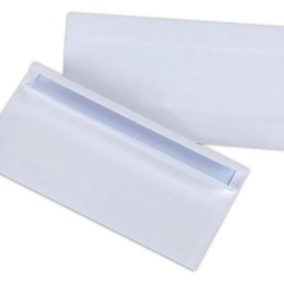 1 Boite de 500 Enveloppes autocollantes blanches 114x229 mm 80g