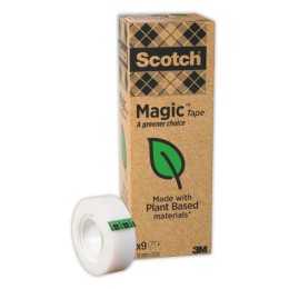 1 Boite de 9 Rouleaux d'adhésif invisible SCOTCH Magic - 33 m x 19 mm