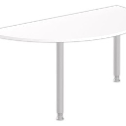1 Complément demi-lune160 blanc/alu