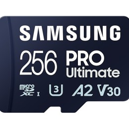 Samsung PRO Ultimate MB-MY256SB - Carte mémoire flash - 256 Go - A2 / Video Class V30 / UHS-I U3 - microSDXC UHS-I - bleu