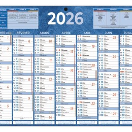1 Calendrier banque Bouchut Bleu 13 mois- 26,5x21cm cm