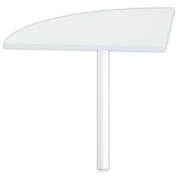 1 Angle liaison bureau 1 pied gris/blanc