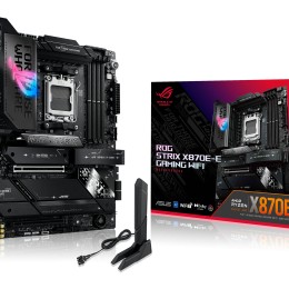 ASUS ROG STRIX X870E-E GAMING WIFI - Carte-mère - ATX - Socket AM5 - AMD X870E Chipset - USB4, USB-C 3.2 Gen 2x2, USB-C 3.2 Gen2, USB 3.2 Gen 2, USB 3.2 Gen 1 - Wi-Fi 7, 5 Gigabit Ethernet, Bluetooth - carte graphique embarquée (unité centrale requise) -