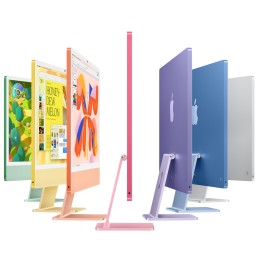 Apple iMac with 4.5K Retina display - Tout-en-un M4 - RAM 16 Go - SSD 256 Go - Apple M4 10-core - Gigabit Ethernet, IEEE 802.11ax (Wi-Fi 6E), Bluetooth 5.3 - macOS Sequoia 15.0 - moniteur : LED 24" 4480 x 2520 (4.5K) - clavier : Français - bleu
