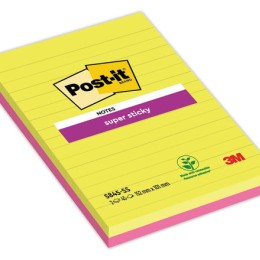 1 Lot de 2 Notes repositionnables Super Sticky lot de 2 blocs 45 feuilles lignées