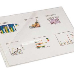 1 Sachet de 10 Pochettes perforées ouverture coin A3 - 42 x 29,7 cm