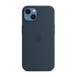 Apple - Coque de protection pour téléphone portable - compatibilité avec MagSafe - silicone - bleu abysses - pour iPhone 13
