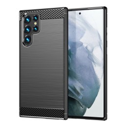 DLH - Coque de protection pour téléphone portable - silicone - noir - pour Samsung Galaxy S23 Ultra