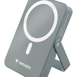 Verbatim Charge 'n' Go Magnetic Wireless Lithium Polymère (LiPo) 10000 mAh Recharge sans fil Gris