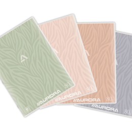 1 Cahier agrafé Aurora 210x297 mm Lignéavec marge - 80g - 72 pages