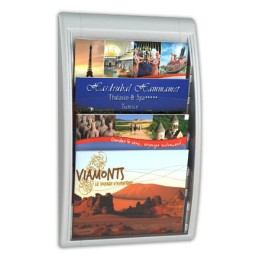 1 Présentoir mural en colonne 4 cases pour format 24 x 32 - alu