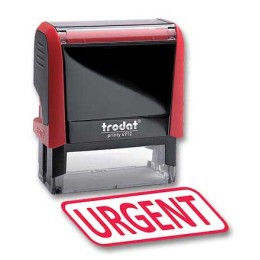 1 Timbre à formule commerciale  X-Print "Urgent" - rouge