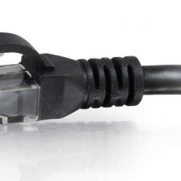 C2G Cat6 Booted Unshielded (UTP) Network Patch Cable - Cordon de raccordement - RJ-45 (M) pour RJ-45 (M) - 30 cm - UTP - CAT 6 - moulé, sans crochet, bloqué - noir