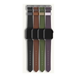 OtterBox Symmetry - Bracelet pour montre intelligente - 45/44/42 mm, cuir de cactus - adobe riche - pour Apple Watch Hermès Series 9, Series 10, Series 8, Series 9, Ultra, Ultra 2
