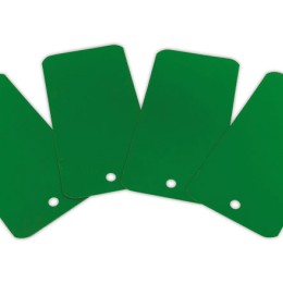1 Lot de 1000 Etiquettes plastiques avec trou de suspension - 110 x 55mm - Verte