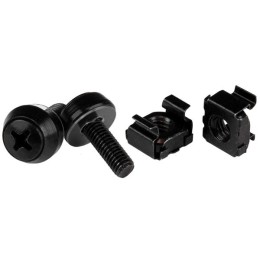 StarTech.com Écrou cage M5 - Vis M5 - Pack de 50 - Écrous cage et vis M5x12 de montage pour rack et armoire serveur - Noir - Kit de vis pour rack - noir - pour P/N: RACK-18U-20-WALL-OA, RACK-21U-20-WALL-OA, RACK-24U-20-WALL-OA, RK12OD2, RK3236BKF