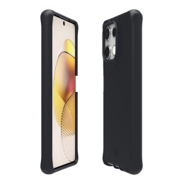 Mobilis Spectrum_R - Coque de protection pour téléphone portable - robuste - antimicrobien, 100 % recyclé - Impacthane - noir - pour Motorola Moto G75