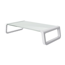 TRUST MONTA Glass Monitor Stand White