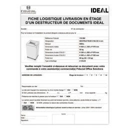 1 Forfait de livraison en étage destructeur IDEAL 3104 et 4002