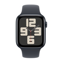 Apple Watch SE (GPS) - 2e génération - 44 mm - aluminium minuit - montre intelligente avec bande sport - fluoroélastomère - minuit - taille du bracelet : S/M - 32 Go - Wi-Fi 4, Bluetooth - 32.9 g