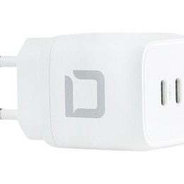 DICOTA Comfort - Adaptateur secteur - 45 Watt - 2.5 A - PD 3.0 - 2 connecteurs de sortie (24 pin USB-C) - blanc