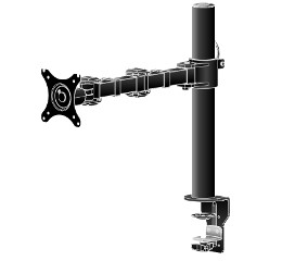 Iiyama DS1001C-B1 - Kit de montage - bras réglable - pour moniteur - noir - Taille d'écran : 10"-30" - montrable sur bureau - pour ProLite E2783QSU-B1, XU2495WSU-B1, XUB2495WSU-B1