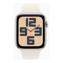 Apple Watch SE (GPS) - 2e génération - 44 mm - aluminium droit - montre intelligente avec bande sport - fluoroélastomère - droit - taille du bracelet : M/L - 32 Go - Wi-Fi 4, Bluetooth - 32.9 g