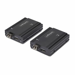 StarTech.com Extendeur KVM DisplayPort sur Fibre Optique, 4K 60Hz, Kit d'Extension de Console, Jusqu'à 300m (Multi-Mode) avec Modules SFP+ Pré-Installés, 3x USB HID