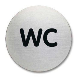 1 Plaque de signalisation ronde "WC"