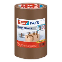 1 Lot de 3 Rouleaux d'adhésif emballage TESA Extra Strong PVC  - 66 m x 50 mm
