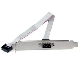 StarTech.com Plaque 40 cm série mâle 9 broches vers connecteur interne de carte mère 10 broches - Panneau série - DB-9 (M) pour IDC 10 broches (F) - 41 cm - gris