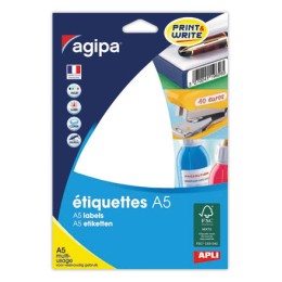 1 Etui de 16 Planches d'étiquettes multi-usages 48,5x18,5 mm, blanc - 448 étiq