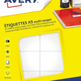 1 160 étiquettes multi, usages AVERY 38,5x65 mm, blanc