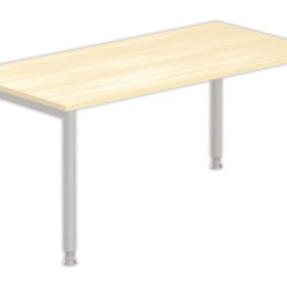 1 Table140 x 80 hêtre - pieds aluminium