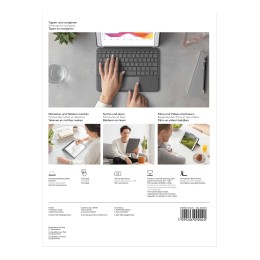 LOGITECH Combo Touch for iPad 7th & 8th generation - Graphite - Fra