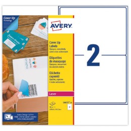 1 Boîte d'étiquettes de masquage laser AVERY 199,6x143,5 mm 25 f x 50 ét