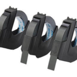 1 Blister de 3 Rubans de marquage 3D Dymo 9 mm x 3 m Noir brillant