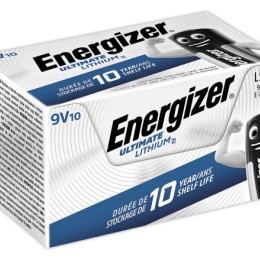 1 Boite de 10 Piles lithium ENERGIZER Ultimate DP10 (9V)