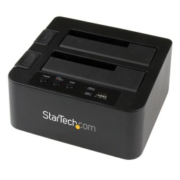 StarTech.com Duplicateur de Disque Dur 2 Baies, Cloneur HDD/SSD Autonome - Contrôleur de stockage - 2.5", 3.5" - SATA 6Gb/s - USB 3.0 - noir - pour P/N: SVA12M5NA