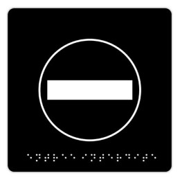 1 Plaque de signalisation "Entrée interdite" en Braille  PAVO