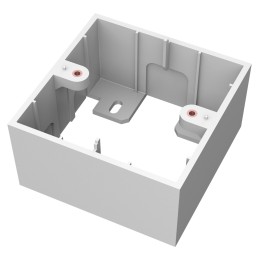 Boîtier de surface simple UK - boîtier de surface standard (pattress) 86 x 86 x 45 mm - plastique - blanc