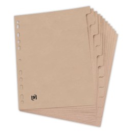 1 Le jeu d'intercalaires Touareg 12 onglets - carte recyclée