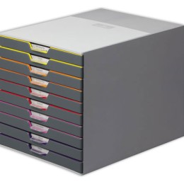 1 Module de classement 10 tiroirs  VARICOLOR gris
